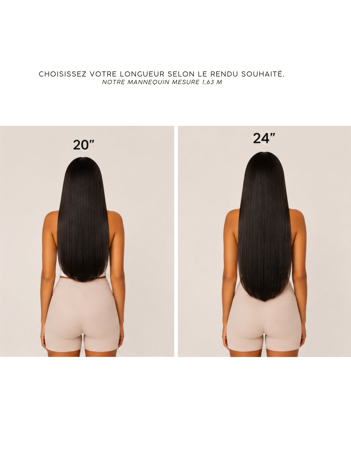 Clip-in Lisse — Raw Hair Donneur Unique